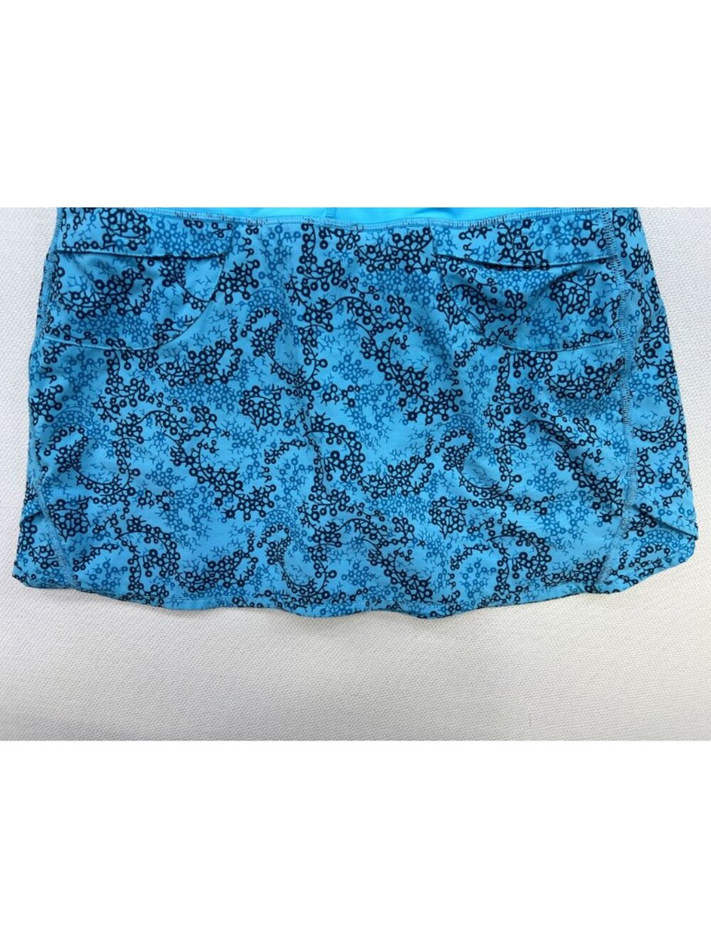 Patagonia Women's Nine Trails Skirt Pull On Stretch Size M Turquoise Abstract - Picture 10 of 10